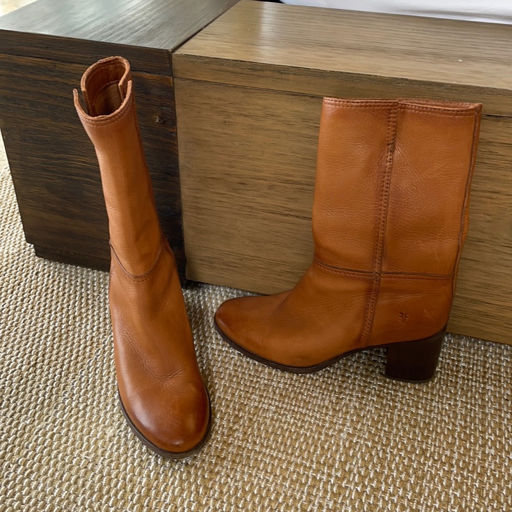 COPY - Frye mid calf boots. Worn twice.